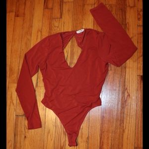 Rust Long Sleeve Body Suit